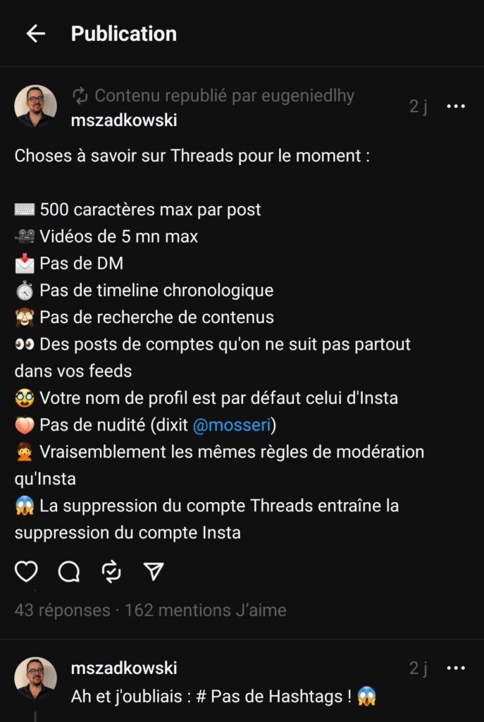 Les informations importantes à connaître sur Thread, l'application sociale de Meta.